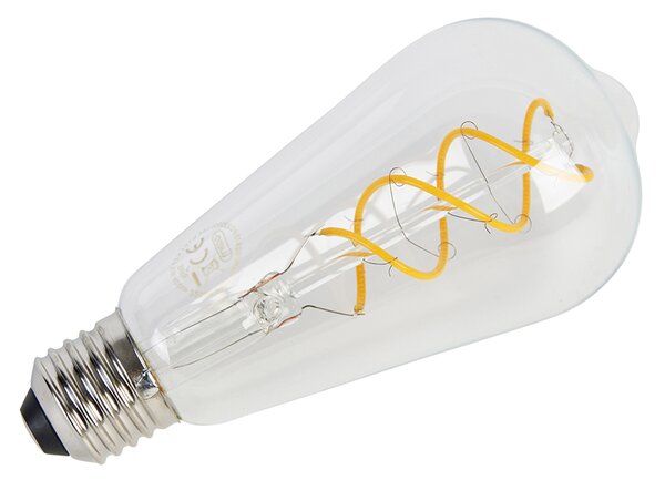 Sada 5 LED žiaroviek E27 so špirálovým vláknom ST64 5W 400 lm 2200K