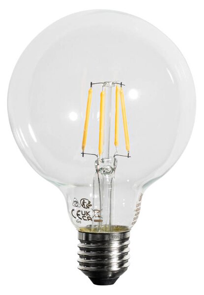 Sada 5 ks E27 3-stupňová stmievateľná LED žiarovka G95 4W 450lm 3000K