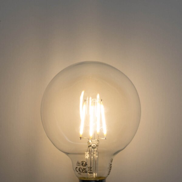 Sada 5 ks E27 3-stupňová stmievateľná LED žiarovka G95 4W 450lm 3000K