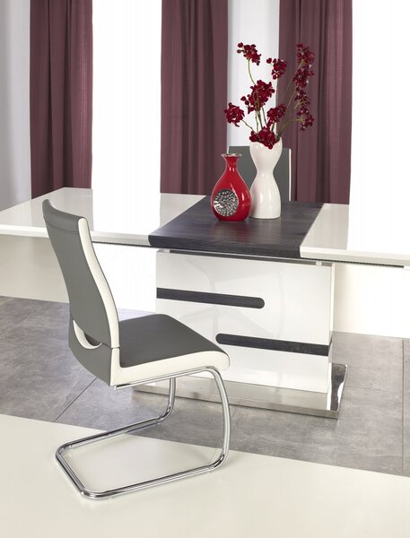 Halmar Rozkladací jedálenský stôl MONACO 160(220)x90 sivý/biely