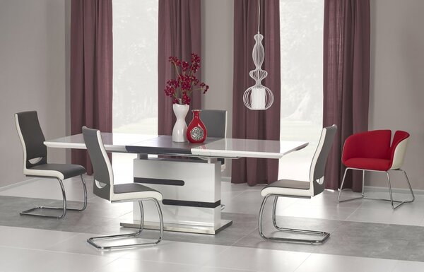 Halmar Rozkladací jedálenský stôl MONACO 160(220)x90 sivý/biely