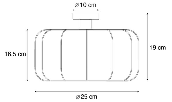 Japandi stropné svietidlo biele 25 cm - Madleine