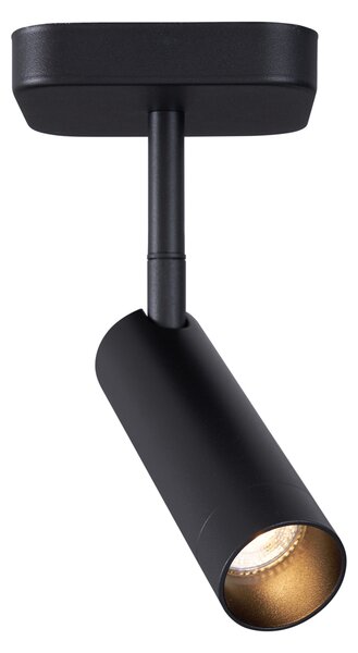 Moderné stropné bodové svietidlo čierne okrúhle GU10 35 mm otočné a naklápacie - Kate