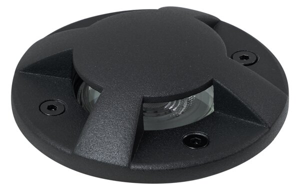 Moderné zemné bodové svietidlo čierne GU10 50 mm 4-svetelný efekt IP65 - Cellar