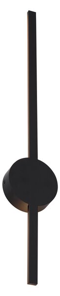 Moderné nástenné svietidlo čierne 60 cm vrátane LED - Clockwise
