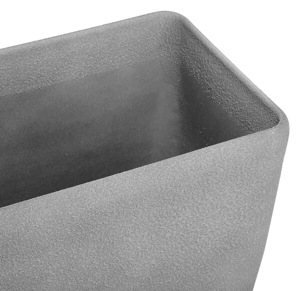 Kamenný kvetináč sivý 74 x 32 x 45 cm moderný minimalistický dizajn izbové vonkajšie doplnky