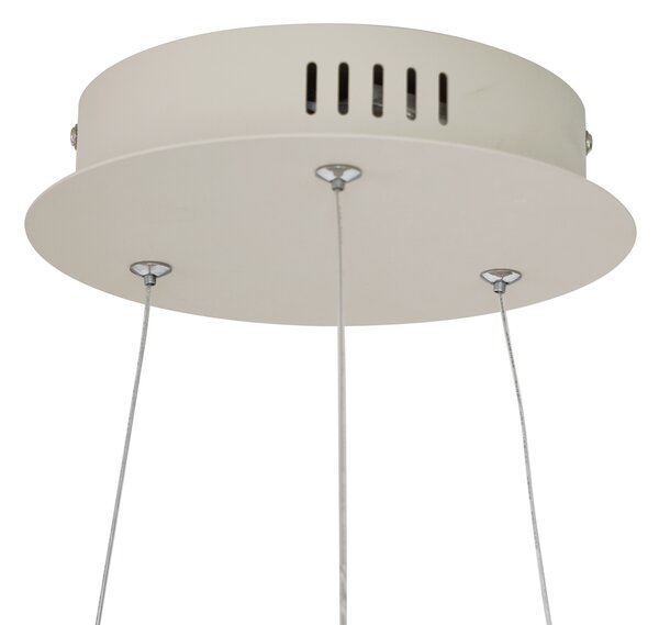 Dizajnové závesné svietidlo béžové 60 cm vrátane LED s 3-stupňovým stmievaním - Girello
