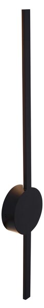 Moderné nástenné svietidlo čierne 60 cm vrátane LED - Clockwise