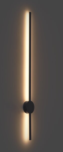 Moderné nástenné svietidlo čierne 100 cm vrátane LED - Clockwise