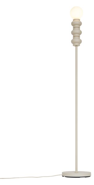 Retro stojacia lampa béžová s matným sklom - Fedde