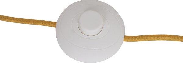 Retro stojacia lampa horčicovo žltá s matným sklom - Fedde