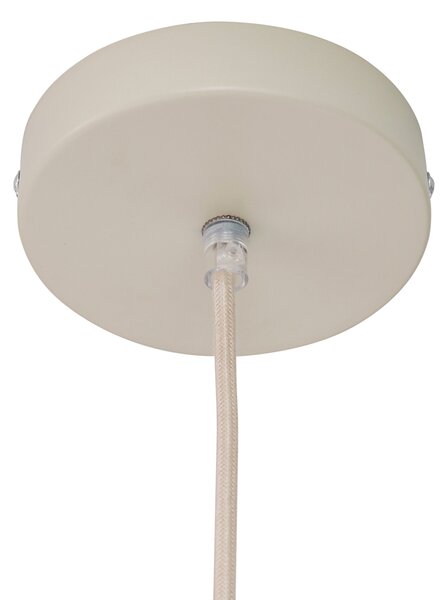 Japandi závesná lampa krémová s ľanovým tienidlom - Aisha