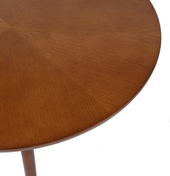 BELLUNO Prírodný orech (tmavohnedá) - DREVENÝ KONFERENČNÝ STOLÍK Ø65 cm OKRÚHLY MODERN CLASSIC