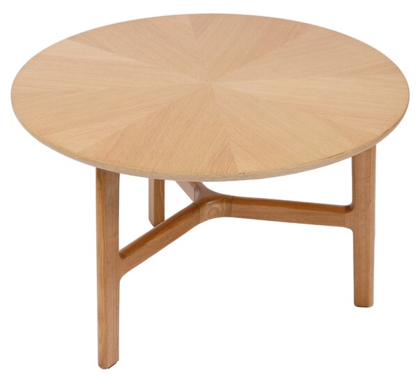 BELLUNO Prírodný jaseň - DREVENÝ KONFERENČNÝ STOLÍK Ø65 cm OKRÚHLY MODERN CLASSIC