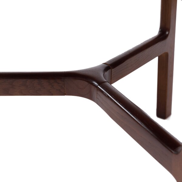 BELLUNO Prírodný orech (tmavohnedá) - DREVENÝ KONFERENČNÝ STOLÍK Ø65 cm OKRÚHLY MODERN CLASSIC