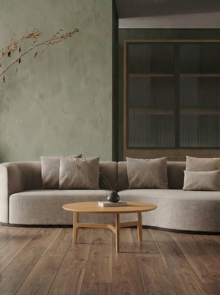 BELLUNO Prírodný jaseň - DREVENÝ KONFERENČNÝ STOLÍK Ø65 cm OKRÚHLY MODERN CLASSIC