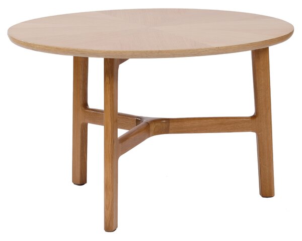 BELLUNO Prírodný jaseň - DREVENÝ KONFERENČNÝ STOLÍK Ø65 cm OKRÚHLY MODERN CLASSIC