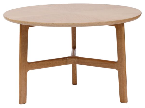 BELLUNO Prírodný jaseň - DREVENÝ KONFERENČNÝ STOLÍK Ø65 cm OKRÚHLY MODERN CLASSIC