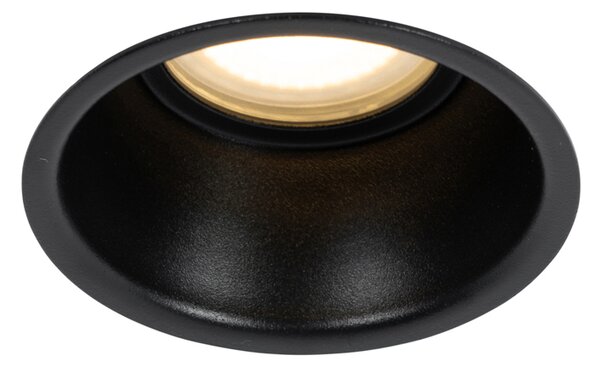 Inteligentné Zapustené Bodové Svetlo Čierne IP44 vrátane Wifi GU10 50mm - Dept