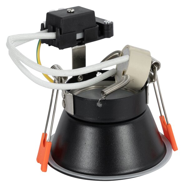 Inteligentné Zapustené Bodové Svetlo Čierne IP44 vrátane Wifi GU10 50mm - Dept