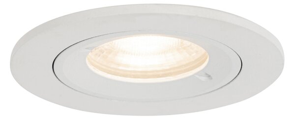 Inteligentné zapustené bodové svietidlo biele okrúhle IP44 vrátane Wifi GU10 50mm - Xena