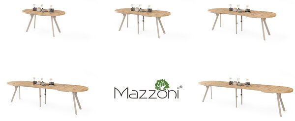 EXPANSO Dub Artisan / kašmírové nohy - OVÁLNY ROZKLADACÍ STÔL 160-360 cm PRE 16-18 OSÔB