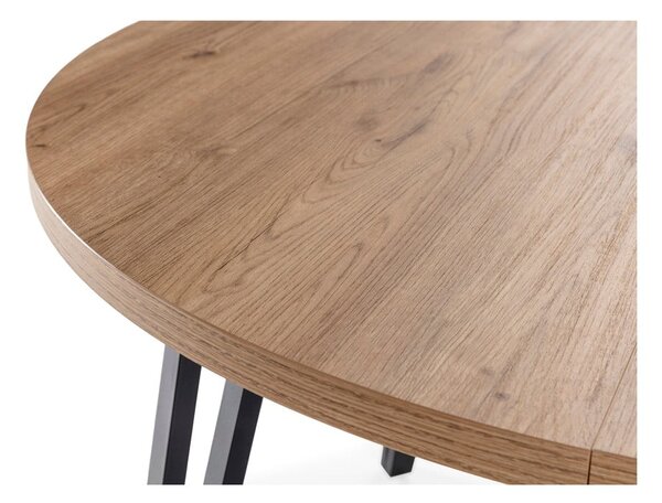 Okrúhly rozkladací jedálenský stôl v prírodnej farbe ø 120 cm Cleo – Marckeric