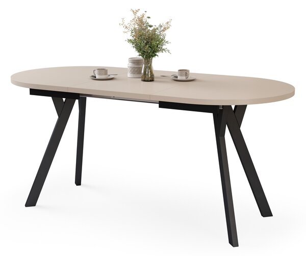 ALMO Kašmír / čierne nohy - OVÁLNY ROZKLADACÍ STÔL 120-220 cm PRE 10-12 OSÔB