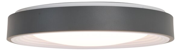 Moderné stropné svietidlo sivé s bielou farbou 38 cm vrátane LED stmievateľné RGB - Kanton