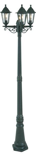 Klasická vonkajšia lampa tmavozelená 217cm 3-svetlá IP44 - New Haven