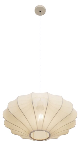 Japandi závesná lampa béžová s látkovým tienidlom 50cm - Plu