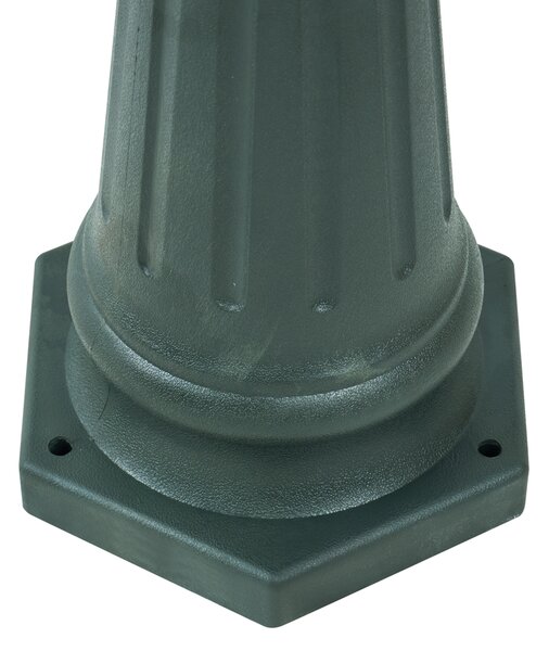 Klasická vonkajšia lampa tmavozelená 217cm 3-svetlá IP44 - New Haven