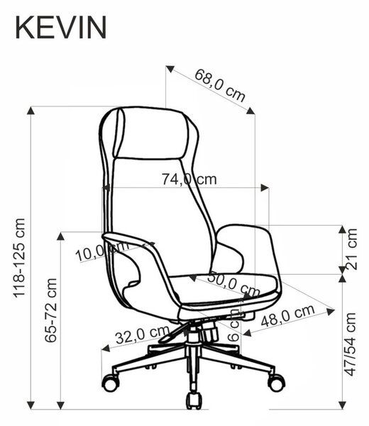 Halmar Kancelárske kreslo KEVIN sivé