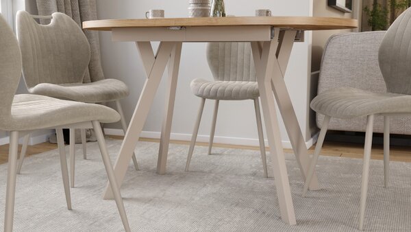 ALMO Dub Artisan / kašmírové nohy - OVÁLNY ROZKLADACÍ STÔL 120-220 cm PRE 10-12 OSÔB