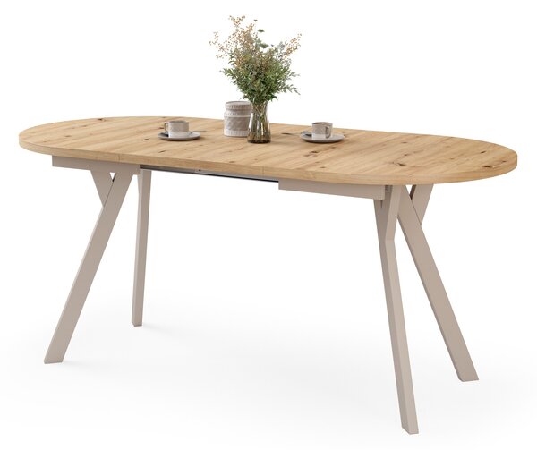 ALMO Dub Artisan / kašmírové nohy - OVÁLNY ROZKLADACÍ STÔL 120-220 cm PRE 10-12 OSÔB