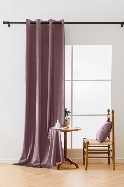 Svetlofialový zatemňovací záves VELVET 140x250 cm Zavesenie: Kovové krúžky