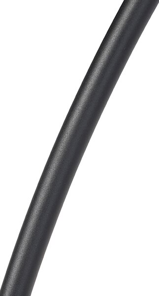 Moderná oblúková lampa čierna s orientálnym tienidlom a bambusom 50 cm - XXL Rina