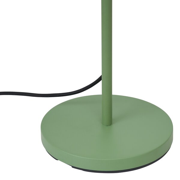 Vonkajšia stojaca lampa zelená s bielym tienidlom IP65 - Virginia
