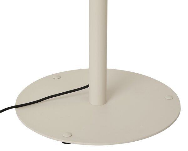 Moderná vonkajšia stojaca lampa béžová s bielym tienidlom IP44 - Big Virginia