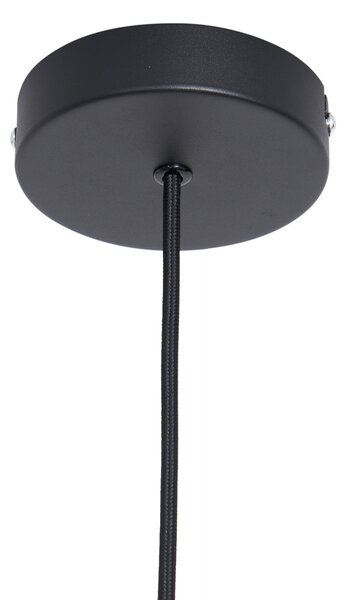 Japandi závesná lampa hnedá s látkovým tienidlom 50cm - Plu