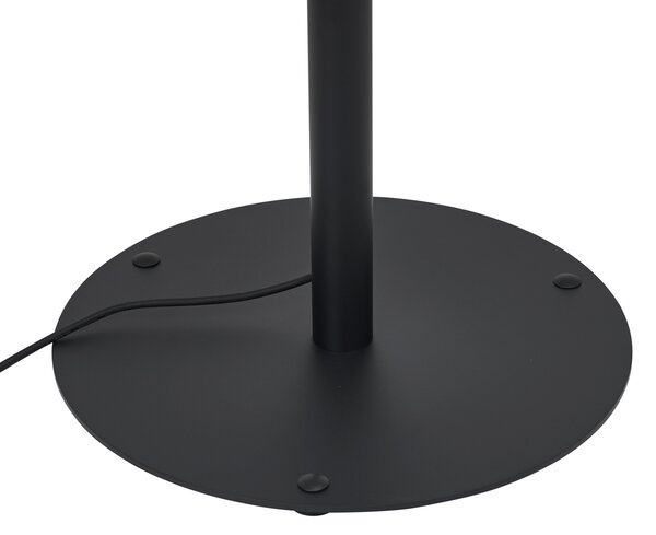 Moderná vonkajšia stojaca lampa čierna s bielym tienidlom IP44 - Big Virginia
