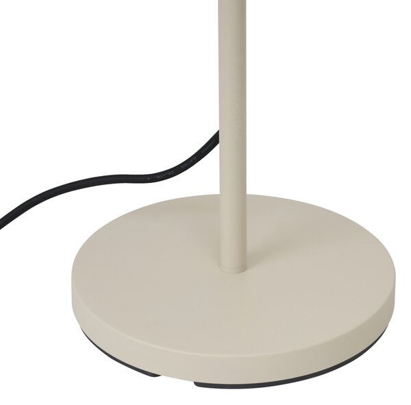 Vonkajšia stojaca lampa béžová s bielym tienidlom IP65 - Virginia