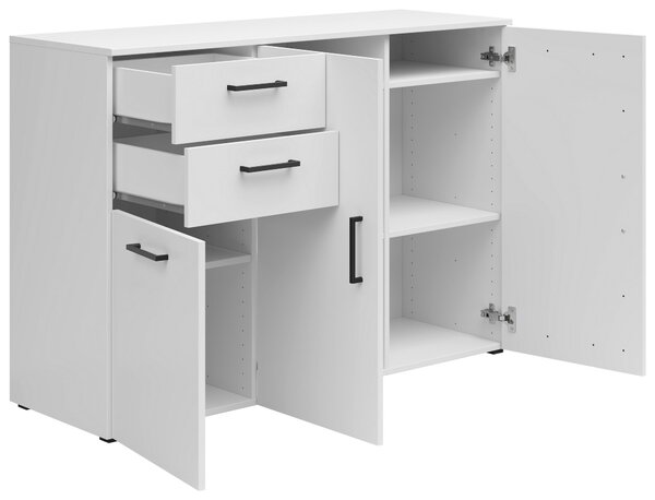 KOMODA, biela, 120/83/40 cm Carryhome - Komody