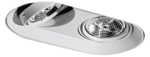 Okrúhle zapustené bodové svetlo biele GU10 70 mm 2-svetlo - Hubs