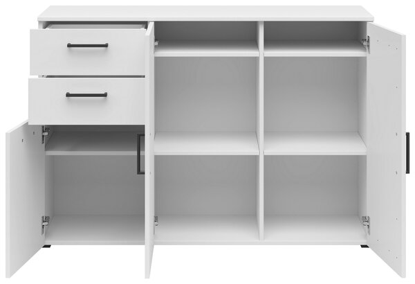 KOMODA, biela, 120/83/40 cm Carryhome - Komody