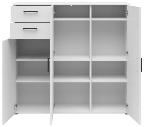 KOMODA, biela, 120/115/40 cm Carryhome - Komody