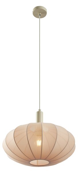Japandi závesná lampa béžová s látkovým tienidlom - Bida