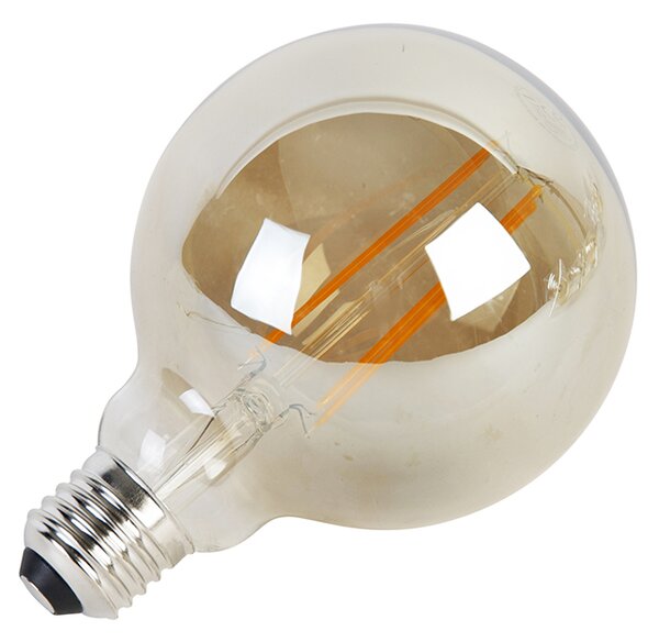 Sada 5 stmievateľných LED žiaroviek E27 s 3-stupňovým stmievaním G95 zlaté sklo 5W 380lm 2200K