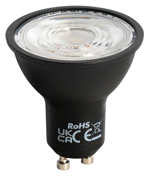 Sada 5 stmievateľných LED žiaroviek GU10 čiernych 6W 500lm 2700K