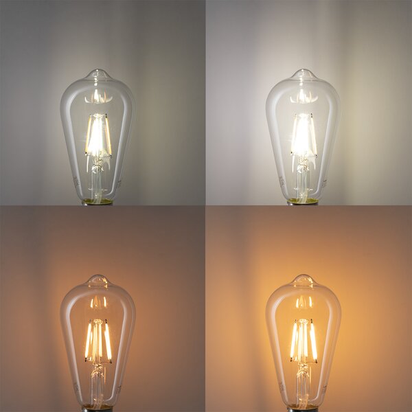 Sada 5 inteligentných LED žiaroviek E27 ST64 4,5W 470 lm 1800-4000K